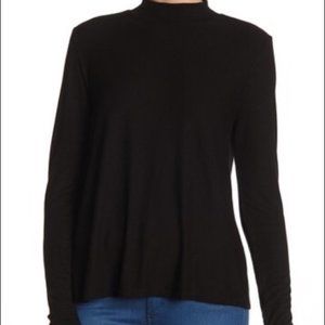 🧡 Michael Stars Ribbed Tie Back Long Sleeve Top